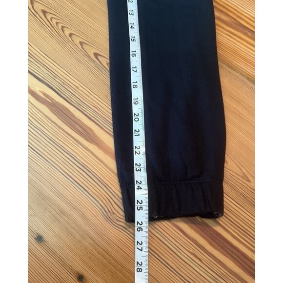 Beyond Yoga Overlapping Jumpsuit Sz XL Black Fleece Super Soft Roomy Drop Waist - Picture 14 of 16